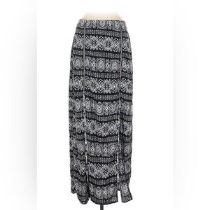 Papaya Black and White Geometric Maxi Skirt